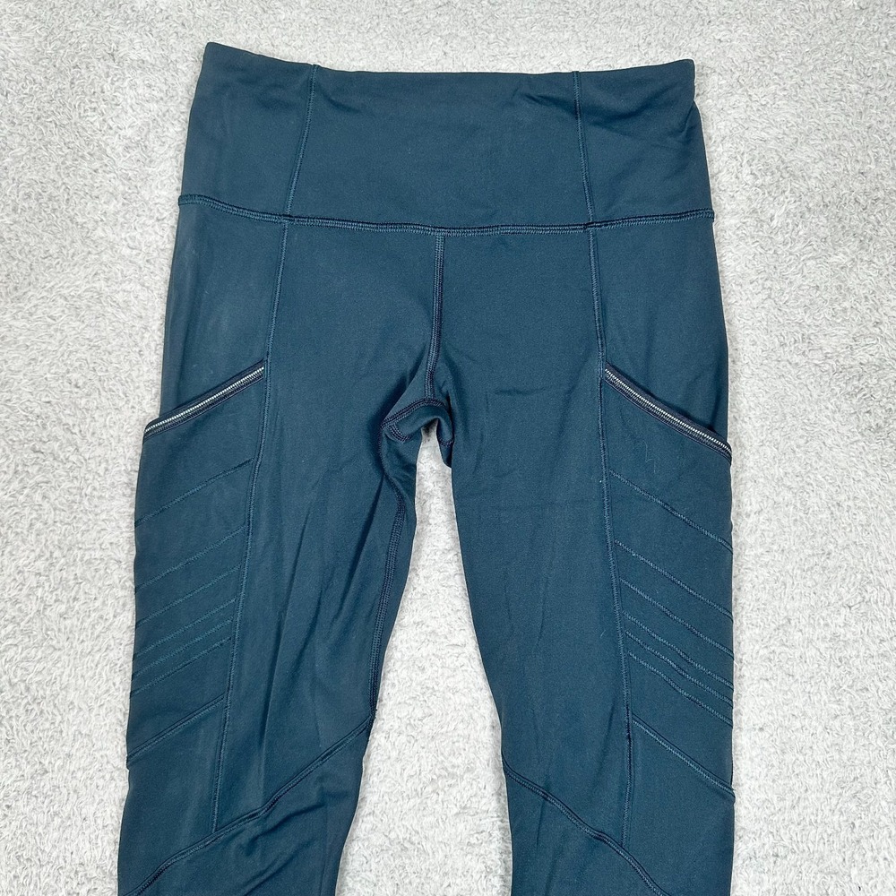 Lululemon Fresh Track Tight Fleece Size 4 Nocturnal Teal NCTL 92949 - Picture 3 of 12